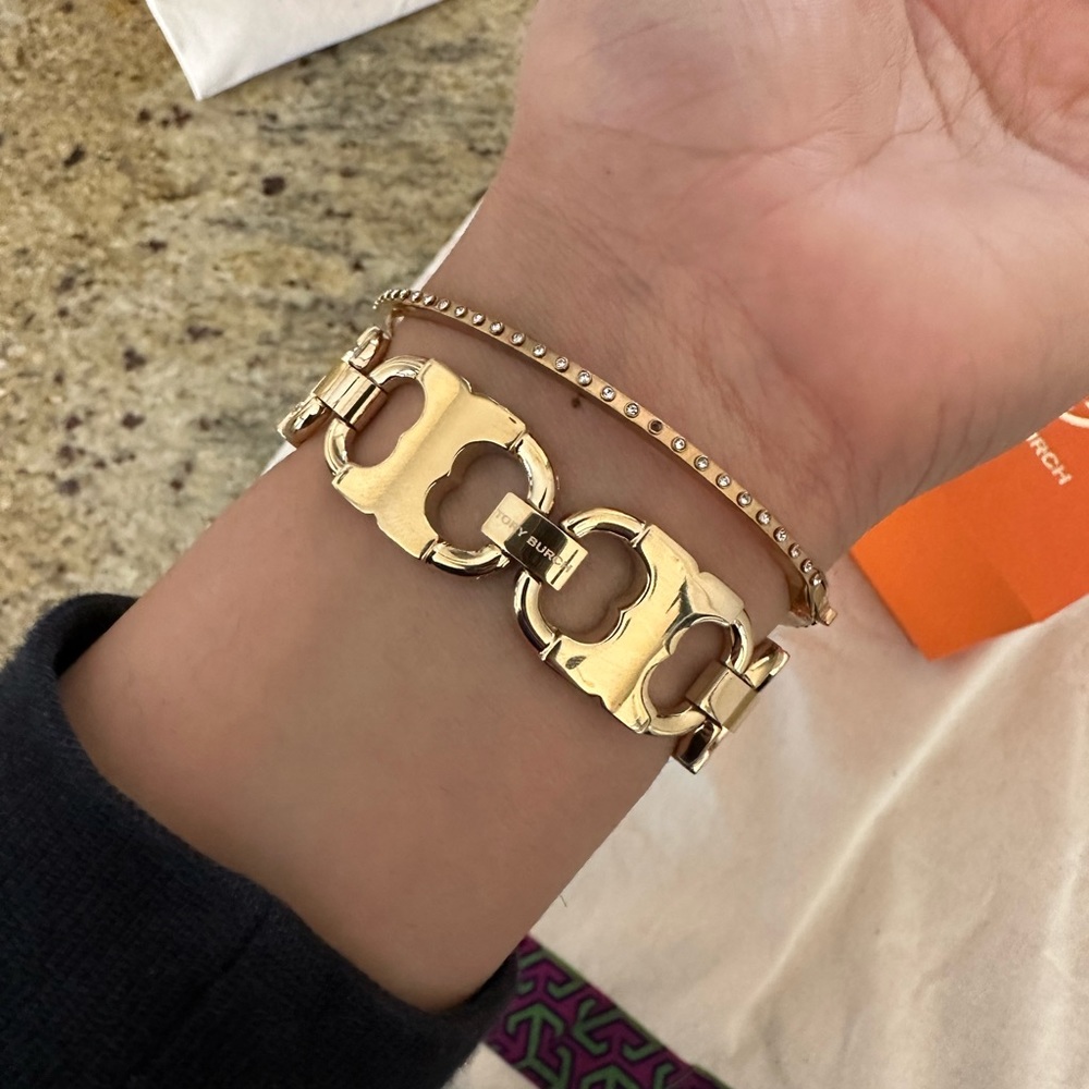 New Tory Burch signature T link gold watch - Picture 4 of 9